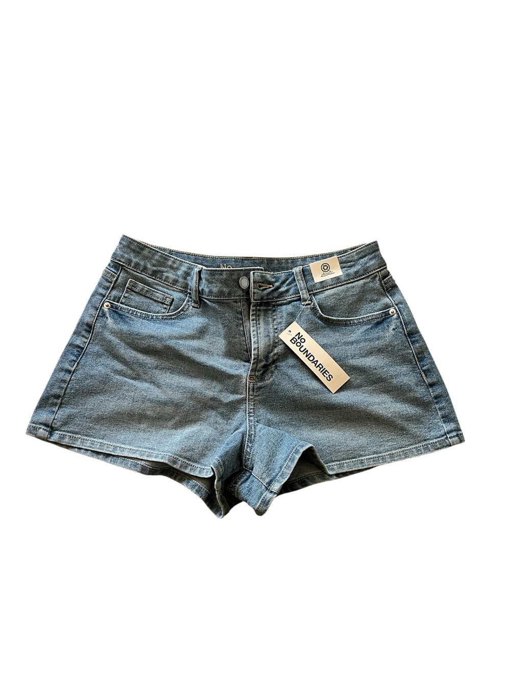No Boundaries Light Blue Denim Cutoff Shorts